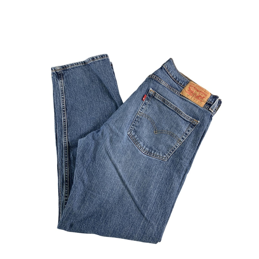Levis‎ 505 Jeans Mens 36x32 Blue Denim Zip Fly Straight Leg Made USA Red Tab W36